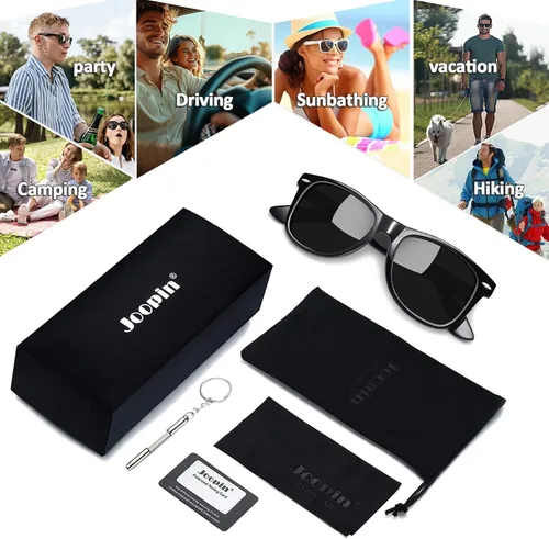 Vista 6 de Joopin Gafas de sol cuadradas polarizadas con protección UV para hombre y mujer