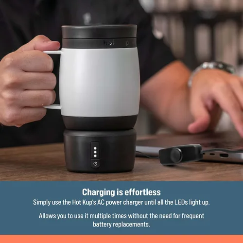 Vista 4 de Batería calentadora de taza de café HotKup para taza de calefacción controlada por temperatura HotKup