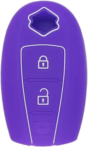 Vista 6 de Funda protectora de silicona Segaden compatible con llave remota de 2 botones para Suzuki CV4543 Negra