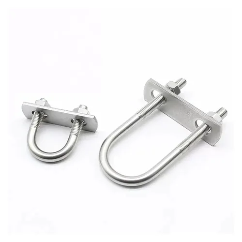 Vista 3 de Tornillo extendido en forma de U de acero inoxidable 304/abrazadera de tubo en forma de U con deflector/perno en forma de U/aro cuadrado/aro