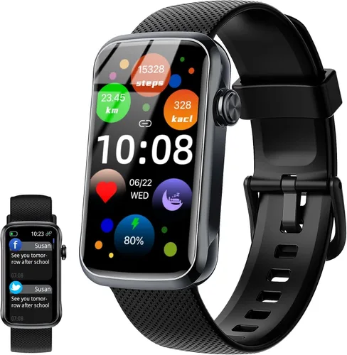 Vista 2 de Fempoin Reloj inteligente para hombres y mujeres (respuesta/hacer llamadas), nuevo reloj inteligente HD de 1.96 pulgadas, rastreador de actividad