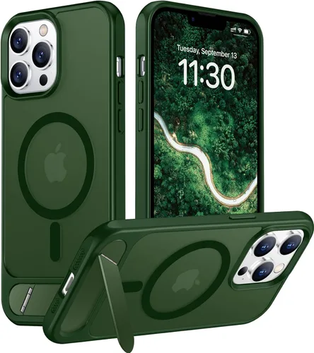 Vista 24 de Funda para iPhone 11 con compatibilidad magnética, [Soporte invisible incorporado][Compatible con MagSafe]