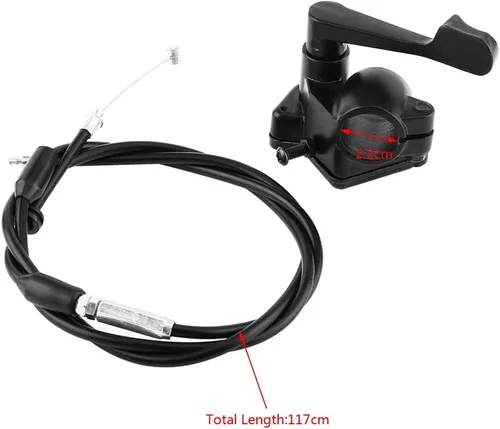 Vista 2 de Acelerador de pulgar, controlador de cable de acelerador, conjunto de cable para motocicleta, ATV, Dirt Bike para acelerador de pulgar quad moto 4