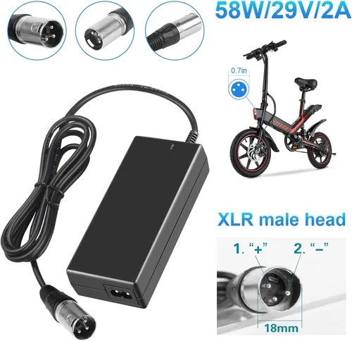 Vista 4 de 29V 2A para Cargador de Batería de 24V 2A para Scooter Golden Buzzaround Lite, Silla Eléctrica Jazzy, Pride Hoveround Mobility, Scooter Eléctrico