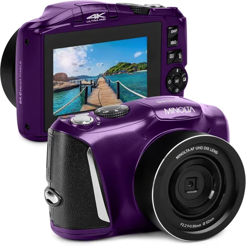 Vista 10 de Minolta MND55 64MP 4K Ultra HD Wi-Fi Cámara Digital - Negro