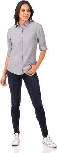 Vista 2 de Chef Works Camisa Chambray para mujer