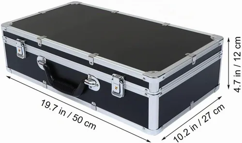 Vista 3 de DOITOOL - Caja de herramientas de 19.68 x 11.02 x 5.11 pulgadas, caja de almacenamiento rígida con insertos de espuma, piezas portátiles