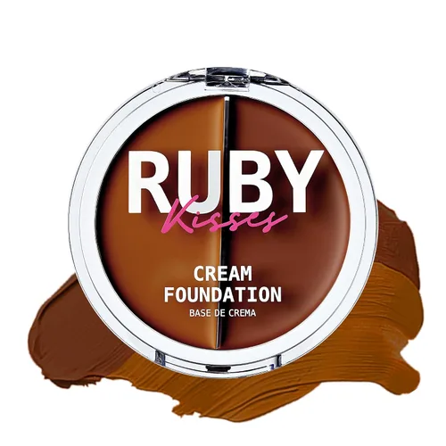 Vista 13 de Ruby Kisses 3D Face Creator - Base y corrector en crema, 12 horas de duración, cobertura media a completa, no grasa, ideal para maquillaje y paleta