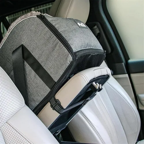 Vista 6 de Asiento de auto para consola para perros, consola central para mascotas, asiento para perros, reposabrazos para perros y gatos, lavable, bolsas