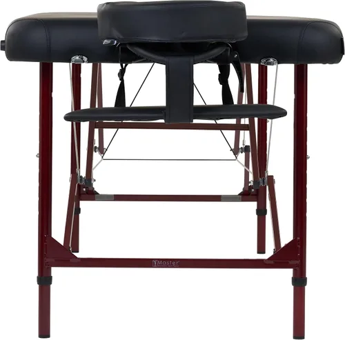 Vista 2 de Master Massage Zephyr - Mesa de masaje portátil y ligera, mesa de tatuaje, cama de spa (negro, granate)