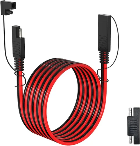 Vista 7 de ELFCULB 10AWG 1FT Cable de Extensión SAE SAE a SAE Arnés de Cable de Desconexión Rápida Conector SAE Enchufe SAE para Automotriz RV Batería Panel