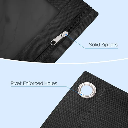 Vista 5 de Sooez Estuche para lápices para carpeta de 3 aros, paquete de 2 estuches para lápices con ventana transparente, bolsas para lápices con cremallera
