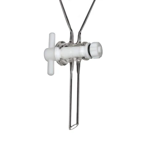 Vista 5 de Labasics Embudo separador cónico de vidrio borosilicato 2.0 fl oz con llave de paso de PTFE, 2.0 fl oz