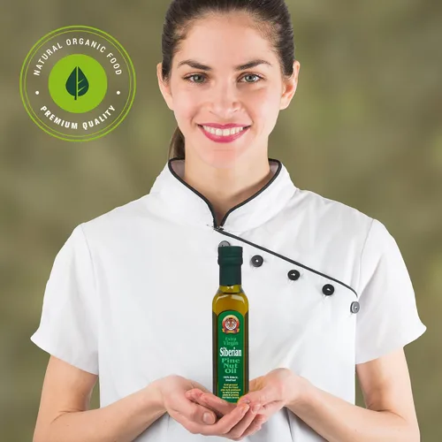 Vista 5 de Aceite de piñón siberiano extra virgen, 8.5 onzas