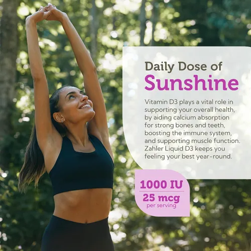Vista 4 de Zahler Suplemento líquido de vitamina D3 de 1000 UI para adultos para mujeres y hombres, vegetariano, kosher, sin OMG, sin gluten, gotas de vitamina