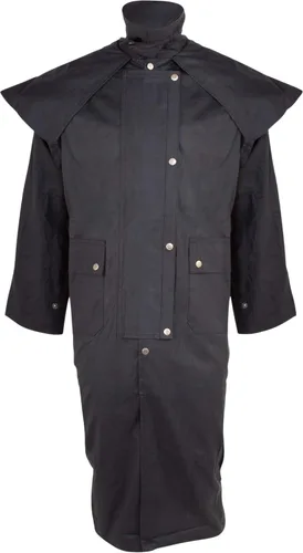 Vista 8 de Chaqueta negra de The OILSKIN DROVER DUSTER WESTERN AUSTRALIAN EXTERIOR RESISTENTE RESISTENTE CALIENTE