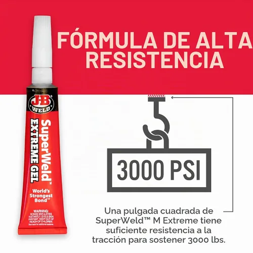 Vista 4 de J-B Weld SuperWeld Extreme Superpegamento - 15 g