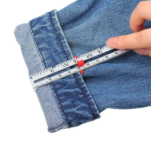Vista 5 de 2 piezas de regla de costura, calibre deslizante de metal, herramienta de medición de costura, regla de acolchado para tejer, manualidades, costura