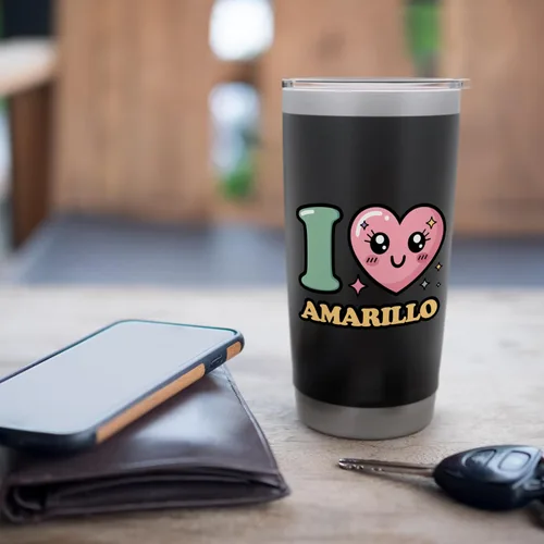 Vista 7 de I love Amarillo Stainless Steel Insulated Tumbler