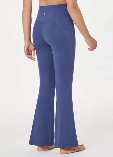 Vista 2 de baleaf Leggings acampanados para niñas, cintura alta, corte de bota, pantalones de yoga y danza, leggings con bolsillos