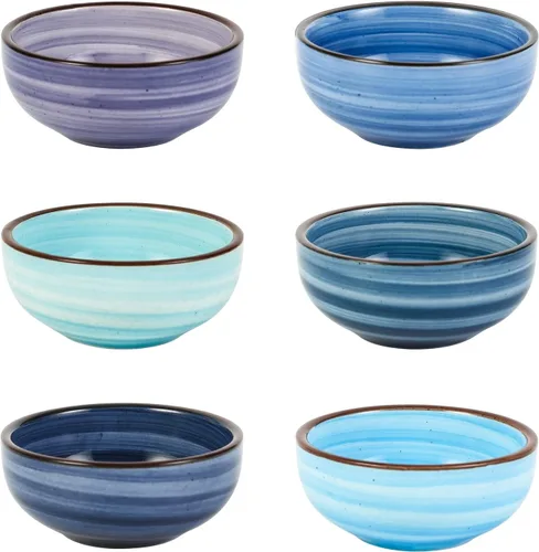 Vista 11 de Selamica Juego de cuencos de cerámica para salsa de soja pequeños, tazón de inmersión de 3 pulgadas, plato de salsa de soja de 2.7 oz, tazón mini