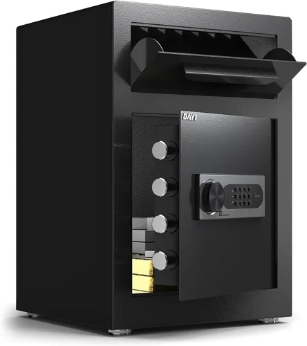 Vista 11 de DAYI - D-25 - Caja fuerte con bolsa ignífuga e impermeable para hogar o gabinete para dinero en efectivo y objetos de valor, con teclado electrónico