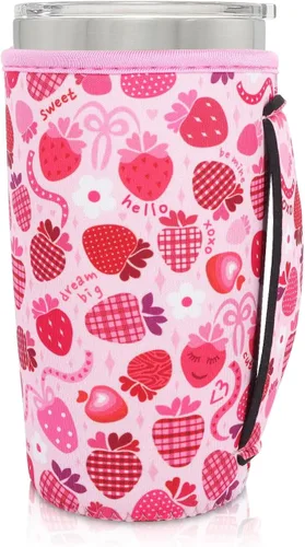 Vista 67 de Fundas Aislantes de Neopreno Portavasos con Asa para Vasos Tumbler de 20oz, Funda Reutilizable para Café Helado Para Tazas de Café de 30oz - 32oz