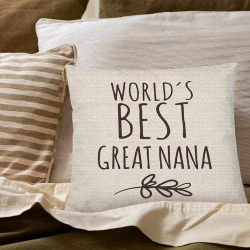Vista 2 de Great Nana Gifts - Fundas de almohada de 18 x 18 pulgadas, el mejor regalo para el día de la madre, cumpleaños, la mejor gran nana del mundo, funda