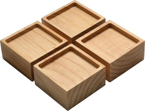 Vista 12 de Elevadores de muebles de cama de madera Lufia de 1 pulgada, elevadores de muebles de madera de pino macizo: mejora la durabilidad, la comodidad