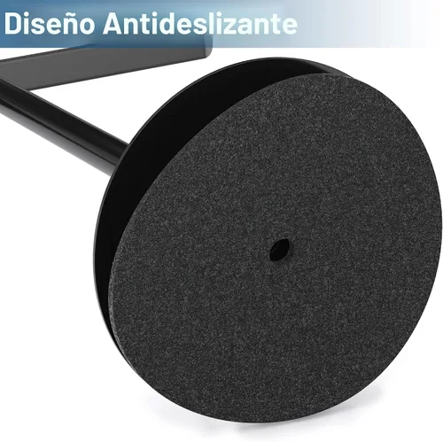 Vista 4 de Toallero en forma de T para toallas de mano para baño, con soporte para diademas y toalleros ligeros para baño, soporte negro para cocina