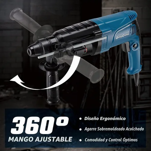 Vista 7 de DongCheng Taladro Martillo Rotativo SDS-Plus de 1 Pulgada con Embrague de Seguridad, Martillo de Demolición con Cable de Servicio Pesado de 6.7