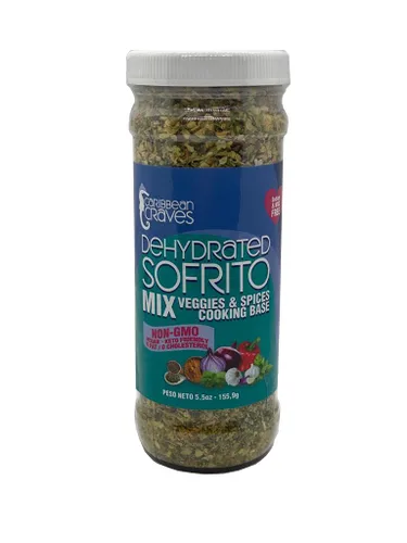 Vista 8 de Caribbean Craves - Mezcla de Sofrito deshidratada Sin MSG, vegano, apto para dieta cetogénica, ingredientes naturales (15 oz x 1) 15 oz