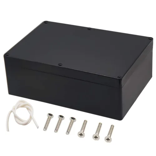 Vista 10 de Zulkit. - Caja de plástico impermeable ABS IP65. - Caja de derivación eléctrica - color negro.