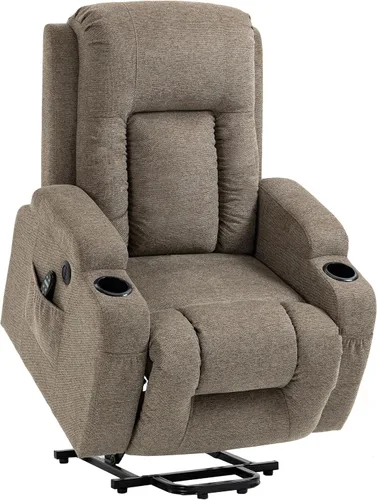 Vista 13 de Silla reclinable eléctrica con elevación Trustyue con calor y masaje, sillas elevadoras para asistencia al estar de pie, silla pequeña con elevación
