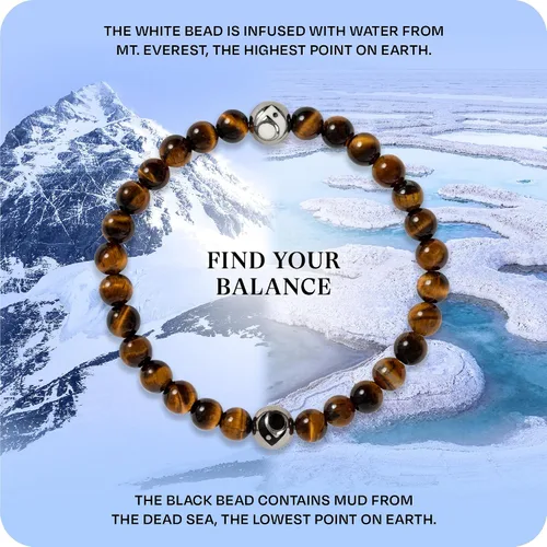 Vista 3 de Lokai Gemstone Beaded Bracelet for Women & Men, Stone & Metal Collection - Crystal & Gemstone Jewelry Fashion Bracelet Slides-On for Comfortable Fit