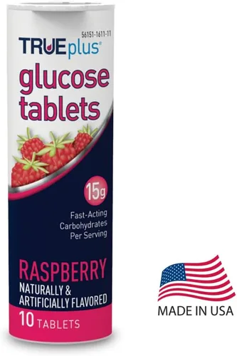 Vista 7 de TRUEplus® Tabletas de glucosa, sabor a frambuesa - Tubo de 10 ct (1)
