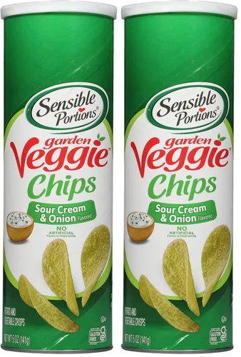 Vista 8 de Sensible Portions Chips de verduras apiladas para jardín, sal marina, 5 onzas