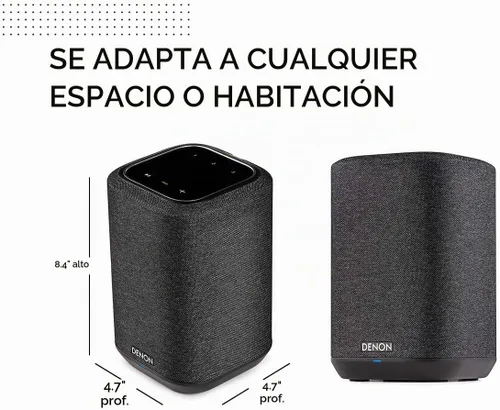 Vista 3 de Denon Home 150 Altavoz inteligente inalámbrico - Diseño compacto, Wi-Fi y Bluetooth, HEOS integrado, Alexa integrado, Siri y AirPlay 2, Spotify Negro