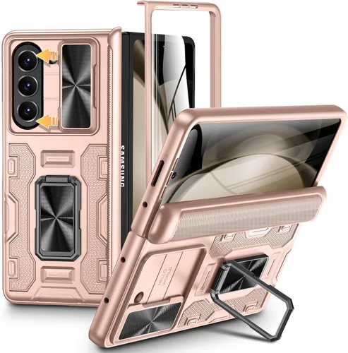 Vista 36 de VEGO Funda para Galaxy Z Fold 4 con Cubierta de Cámara Deslizante y Protección de Bisagra Funda con Protector de Pantalla Soporte Magnético de 360°