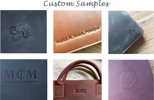 Vista 7 de Cartera de piel auténtica, con cremallera para hombres, carpeta de cuero para bloc de notas tamaño carta, cartera para mujeres, organizador de Cera