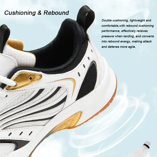 Vista 2 de Maylrvjv Zapatos de bádminton para hombre, ligeros, resistentes al desgaste, para entrenamiento de cancha, raqueta, squash, tenis atléticos