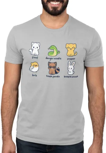 Vista 3 de TeeTurtle Camiseta Standard Animal Names
