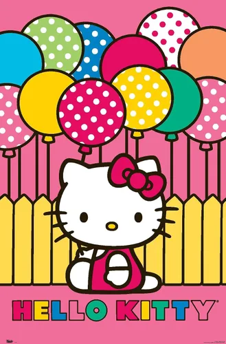 Vista 18 de Trends International Hello Kitty - Póster de pared de Mimmy, 14.725 x 22.375 pulgadas, versión enmarcada de madera de granero