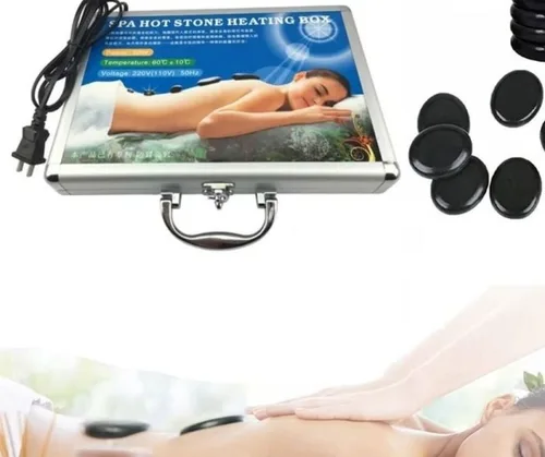 Vista 3 de Kit de spa y masaje con piedras calientes