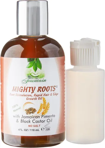 Vista 2 de FOUNTAIN Mighty Roots - Dañado - Receding - Bordes - Punto calvo - Aceite para adelgazar el cabello - Botella aplicadora - 4 onzas líquidas