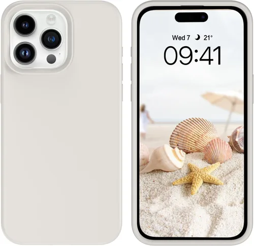 Vista 90 de GUAGUA Funda compatible con iPhone 17 Pro Max de 6.9 pulgadas, silicona líquida, goma de gel suave, delgada, forro de microfibra delgada