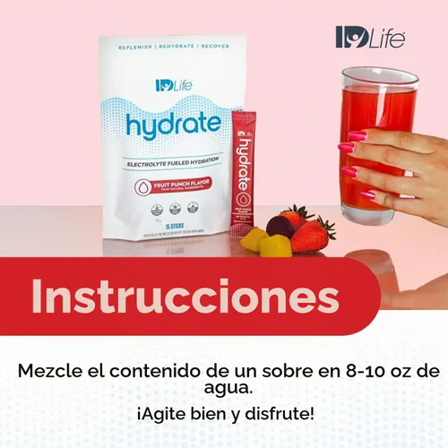 Vista 5 de IDLife Hydrate - Ponche de frutas - 15 varillas