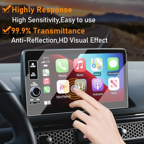 Vista 6 de Yumzeco Protector de pantalla compatible con Honda Civic 2022-2025 2023 2024 2025 CRV HRV Pilot Integra de 9 pulgadas, protector de pantalla