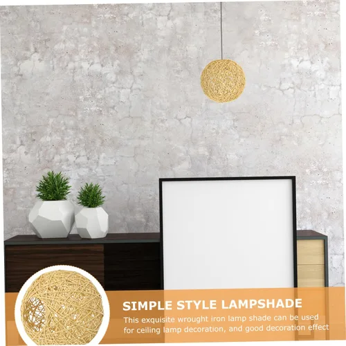 Vista 7 de DOITOOL 2 sets cubierta de luz de uso interior tejida pantalla lámpara colgante decorativa para dormitorio 2 unids*2