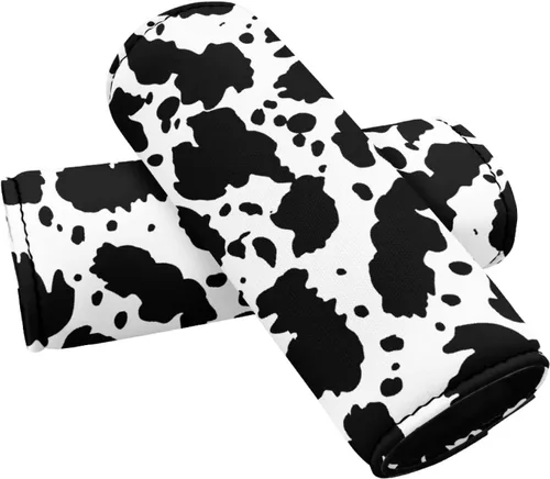 Vista 2 de Envoltura de asa de equipaje con estampado de vaca para hombres, fundas multiusos para asa de mochila, material de primera calidad, envolturas